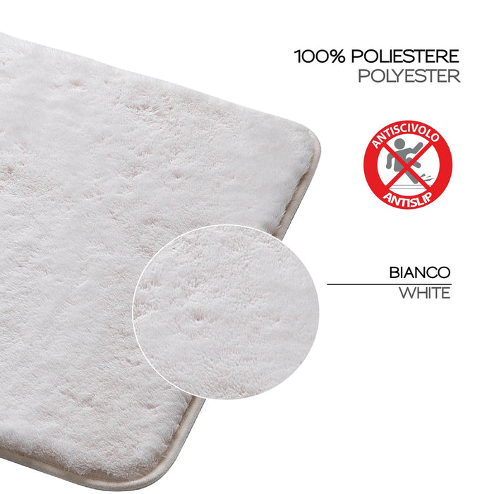GEDY 96FY5080029 FUZZY Alfombra Blanco