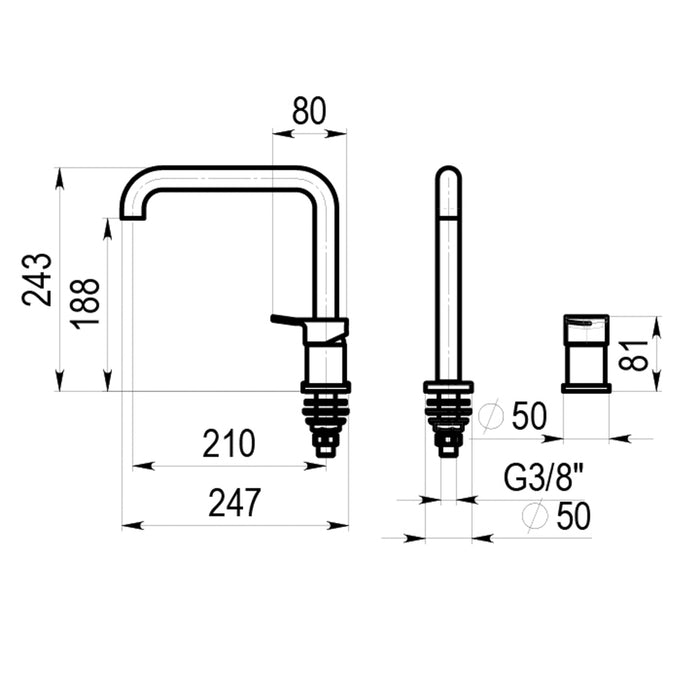 PRESTO 7915200 Koa batería lavabo Cromo