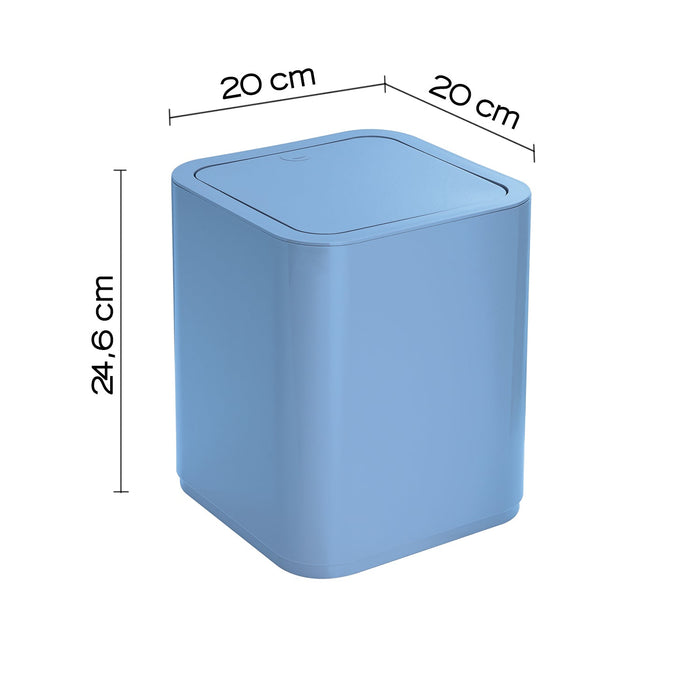 GEDY 63098600900 SEVENTY Papelera Con Tapa 8 Litros Azul Celeste