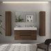 SALGAR 116054 BEQUIA PLUS METAL Mueble de Baño 1 poza Porcelana 120cm Nogal
