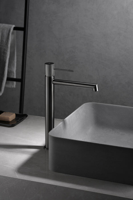 IMEX BDD038-3BGM LINE Grifo de Lavabo Alto Black Gun Metal Metal
