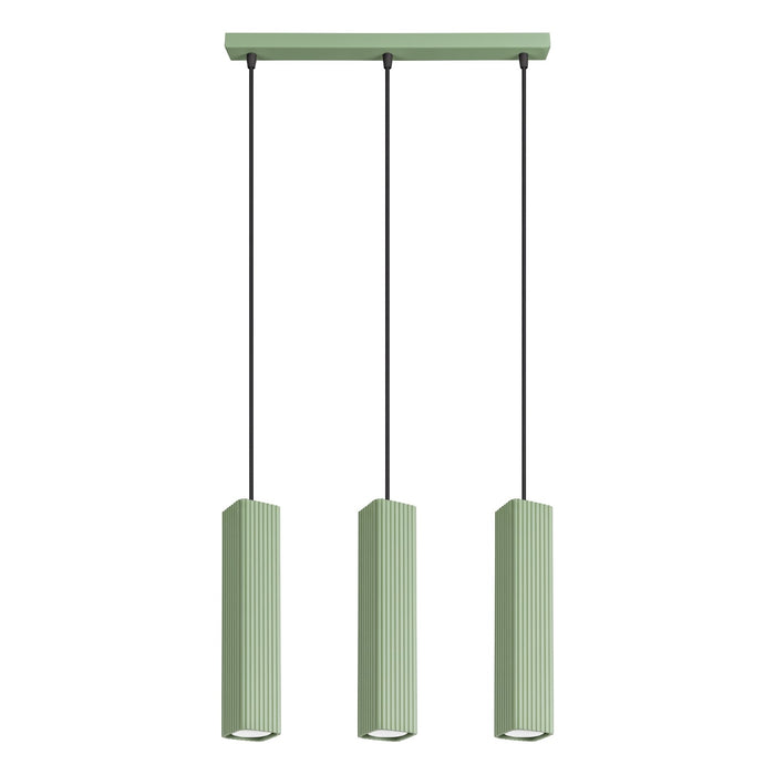 SOLLUX SL.3310 Lámpara Colgante Rayo 3L Verde Salvia