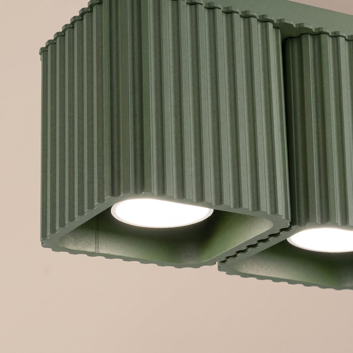 SOLLUX SL.3051 Lámpara De Techo Riff 2 Verde Oliva Gu10