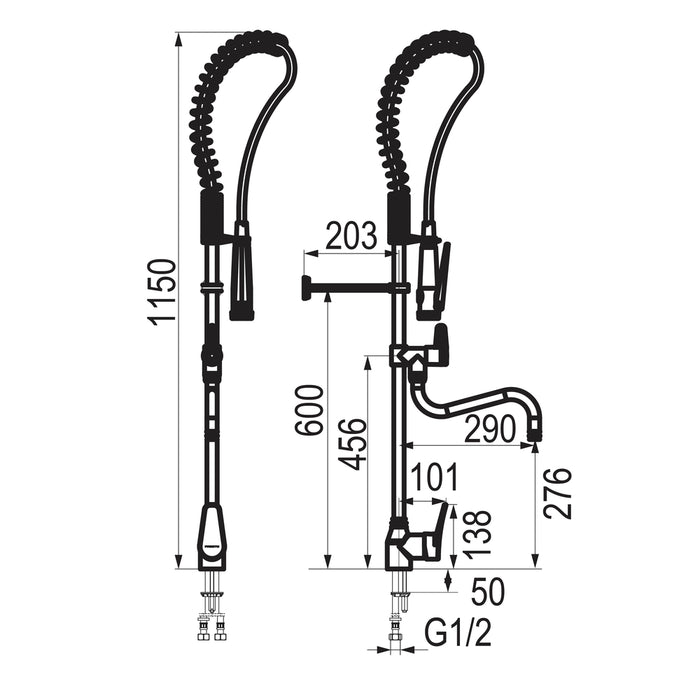 PRESTO 70818PG Columna industrial mezcladora Cromo