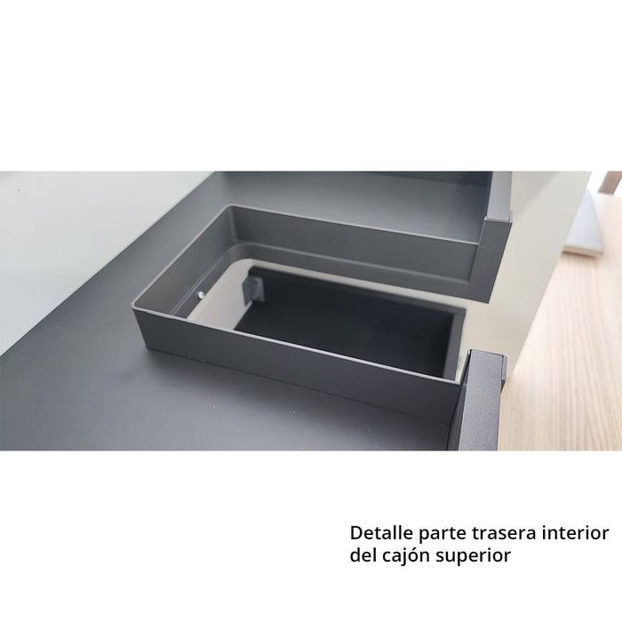 AQUORE SEVILLA Mueble de Baño con Lavabo Suspendido 2 Cajones Color Blanco Brillo