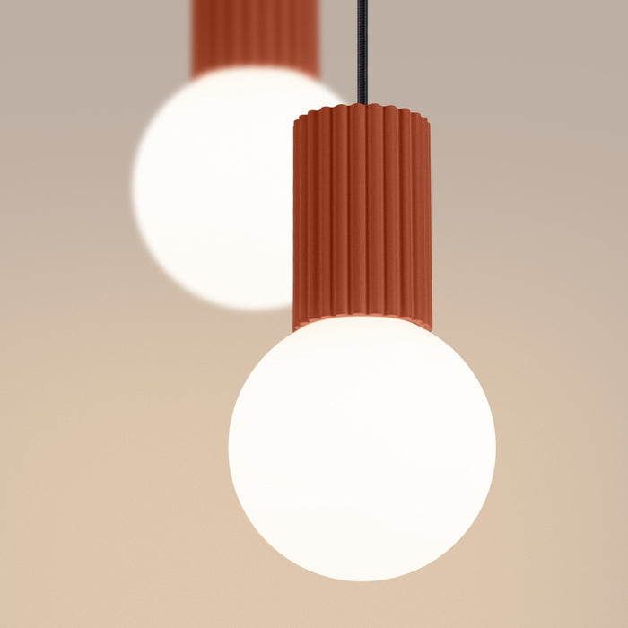 SOLLUX SL.1975 Lámpara Colgante Halo 2P Ocre Rojo