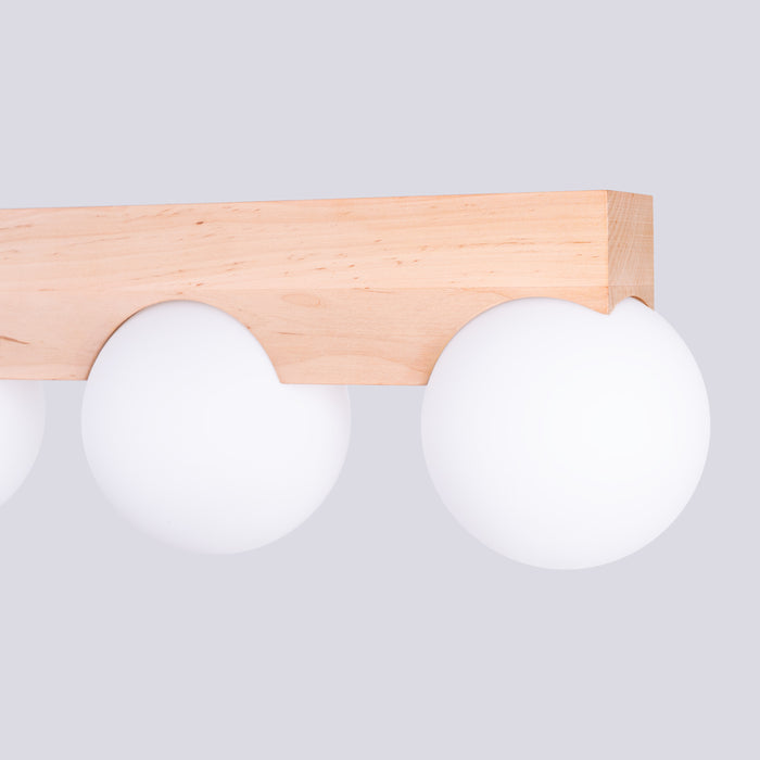 SOLLUX SL.1684 Lámpara de techo BULBO 3 madera natural madera natural/blanco