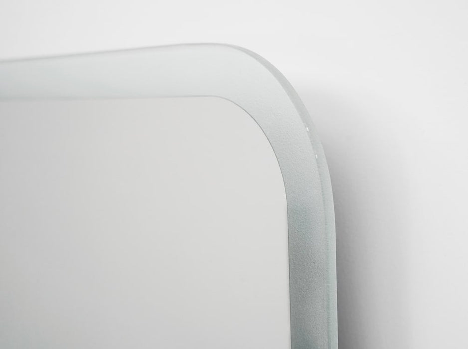 LEDIMEX PRAG014/100 PRAGA Espejo LED Cuadrado Canto Redondeado Contorno Arenado Cromo 100x80 cm