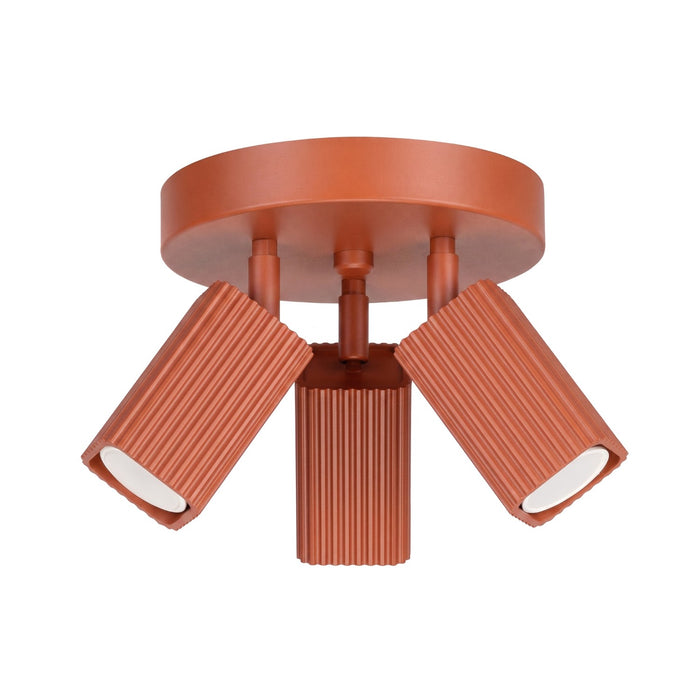 SOLLUX SL.3194 Lámpara De Techo Rayo 3P Ocre Rojo