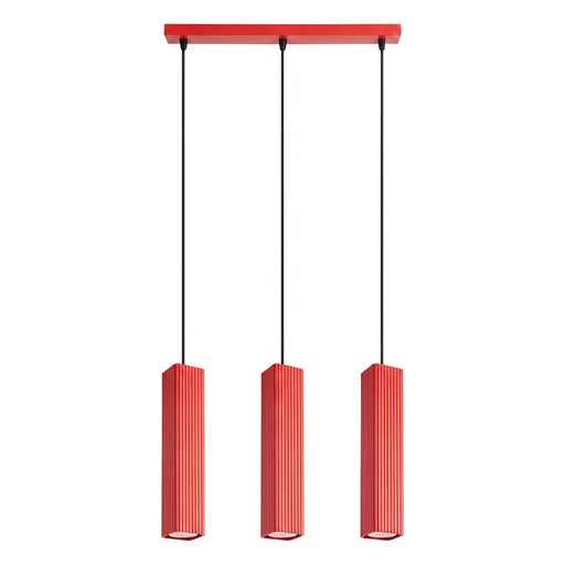 SOLLUX SL.3254 Lámpara Colgante Rayo 3L Roja