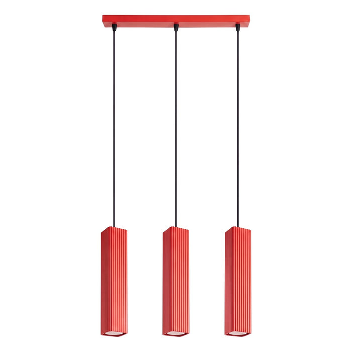 SOLLUX SL.3254 Lámpara Colgante Rayo 3L Roja