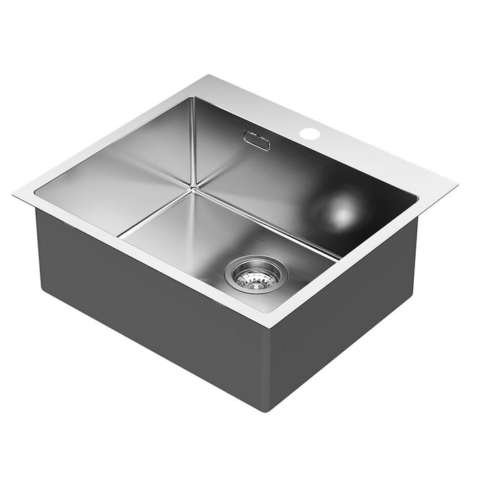 LLAVISAN L509424 SOLAPA Fregadero 50x40 Acero Cepillado