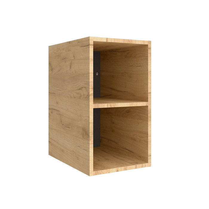 SALGAR BEQUIA Mueble de Baño con Lavabo 2 Cajones 2 Huecos Blanco Roble África Izquierda