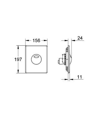 GROHE 38 862 SD0 Escudo SKATE Dual Flush Mate