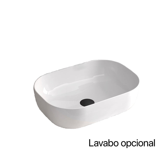 SALGAR NOJA Mueble de Baño con Tapa Encimera 2 Puertas Color Roble África