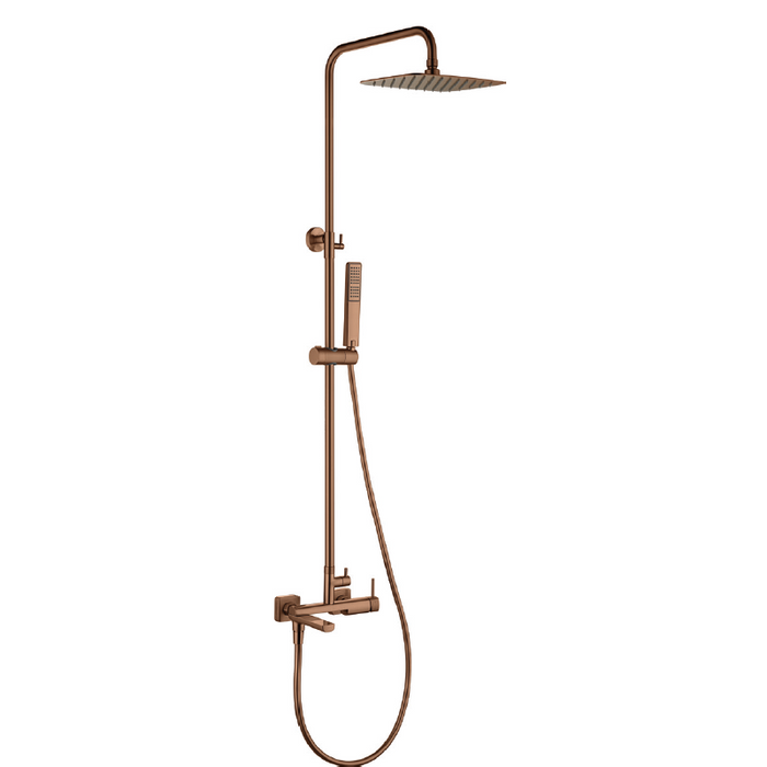 IMEX BDF065-B/ORC FIRENZE-SASSARI Monomando Conjunto Baño Ducha Oro Rosa Cepillado