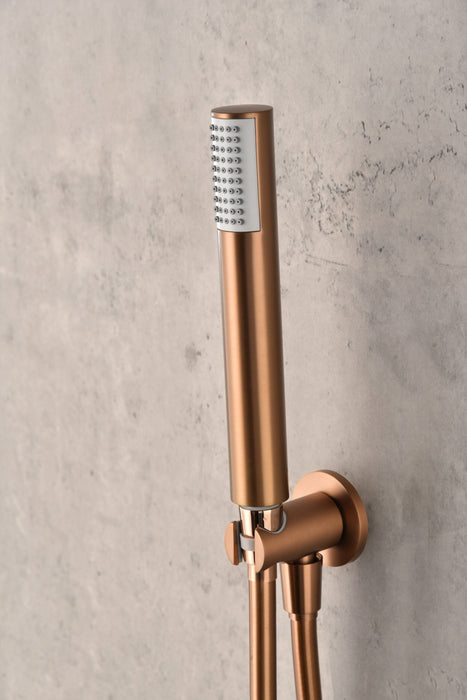 IMEX GTM039/ORC MONZA Conjunto Grifo Ducha Termostático Empotrado Oro Rosa Cepillado