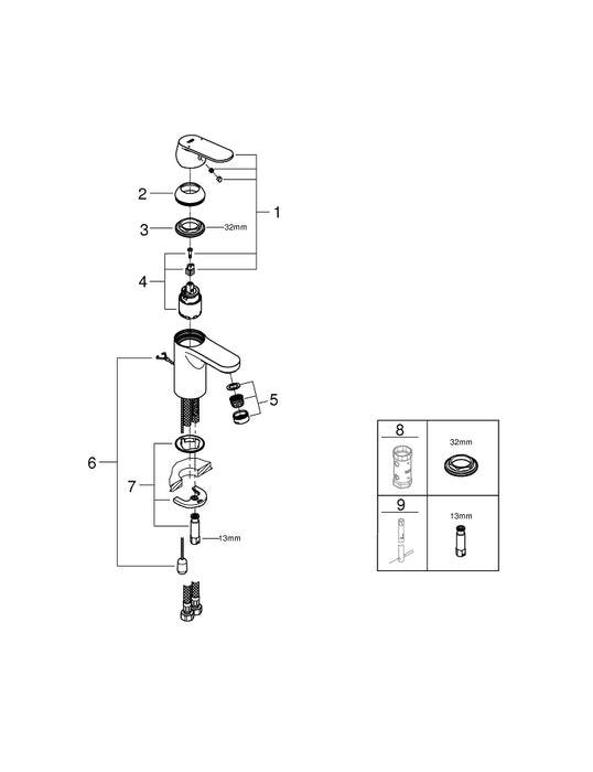 GROHE 26 920 003 TEMPESTA 110 Conjunto de ducha con soporte 3 chorros (Rain, Jet, Massage) Cromo