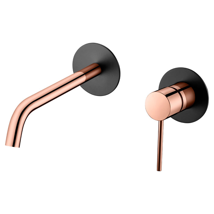 IMEX GLIS045/NOR MILOS STICK Grifo de Lavabo Empotrado Negro Oro Rosa