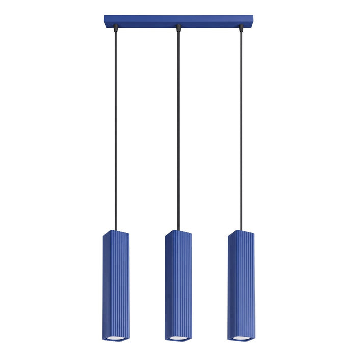 SOLLUX SL.3212 Lámpara Colgante Rayo 3L Azul Ultramar