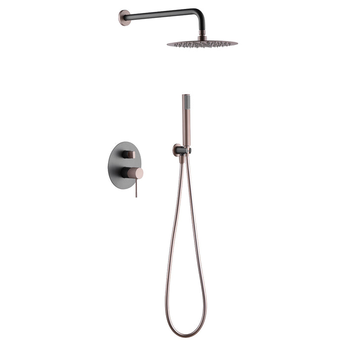 IMEX GPD038/GC LINE Conjunto de Ducha Empotrado Monomando Gris Champagne