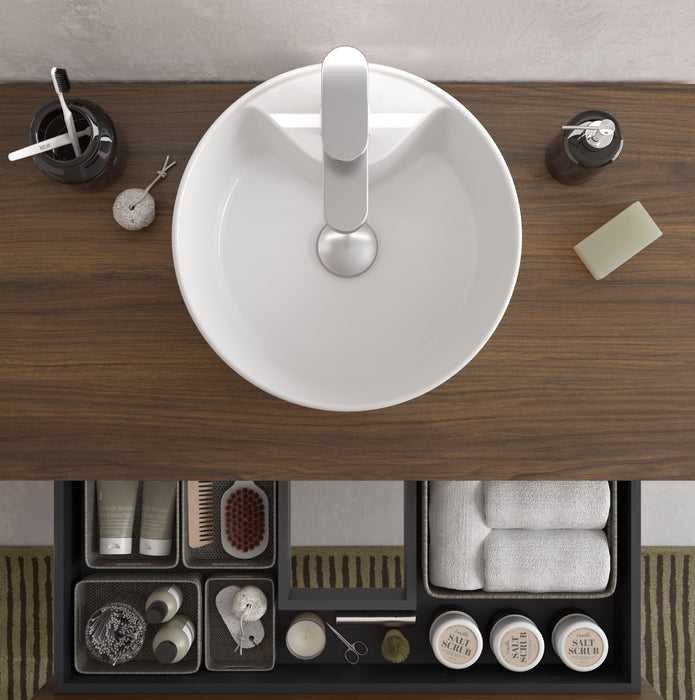 SALGAR 122015 LENI Mueble+Lavabo LISBOA 2 Senos 140cm Nogal