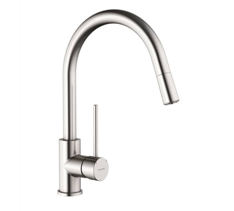 GENEBRE FRV61207 44 TAU Grifo Monomando Fregadero Caño Extraíble Acab Inox