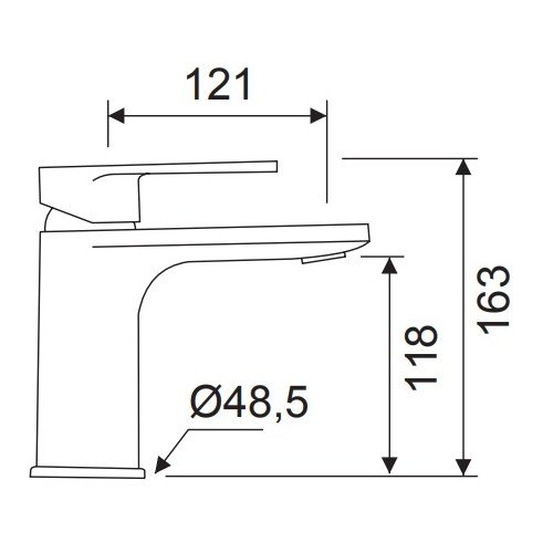 LLUVIBATH AU00112 AURA Grifo Lavabo Cromo