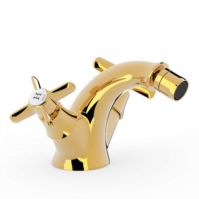 TRES 24212101OR TRES CLASIC Grifo Bimando para Bidé Color Oro 24K