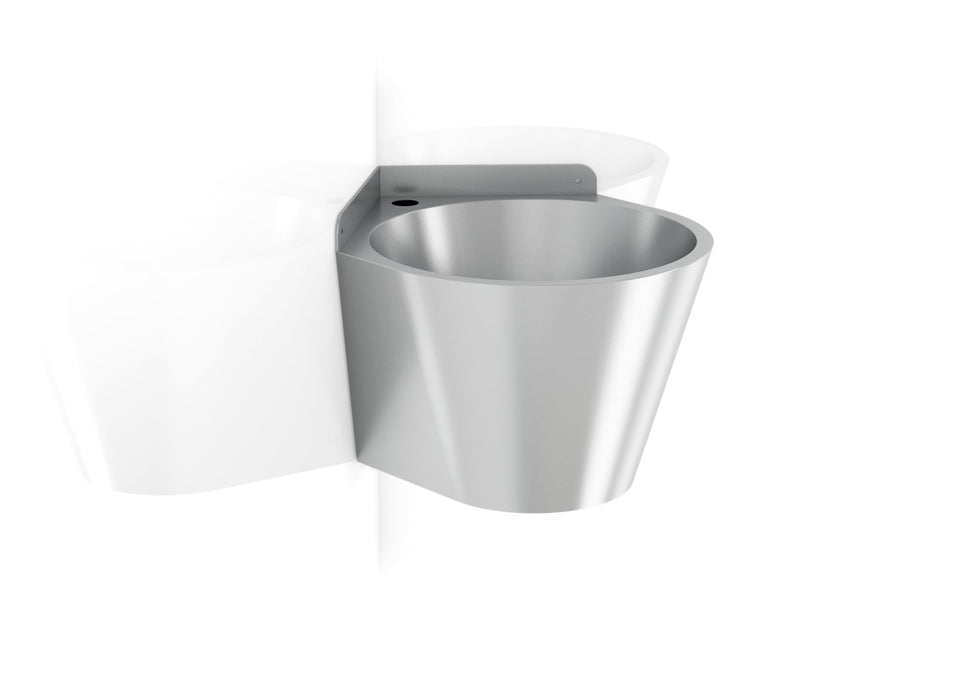 GENWEC GW08 26 04 01 Lavamanos esquinero redondo inox 304 satinado Satinado
