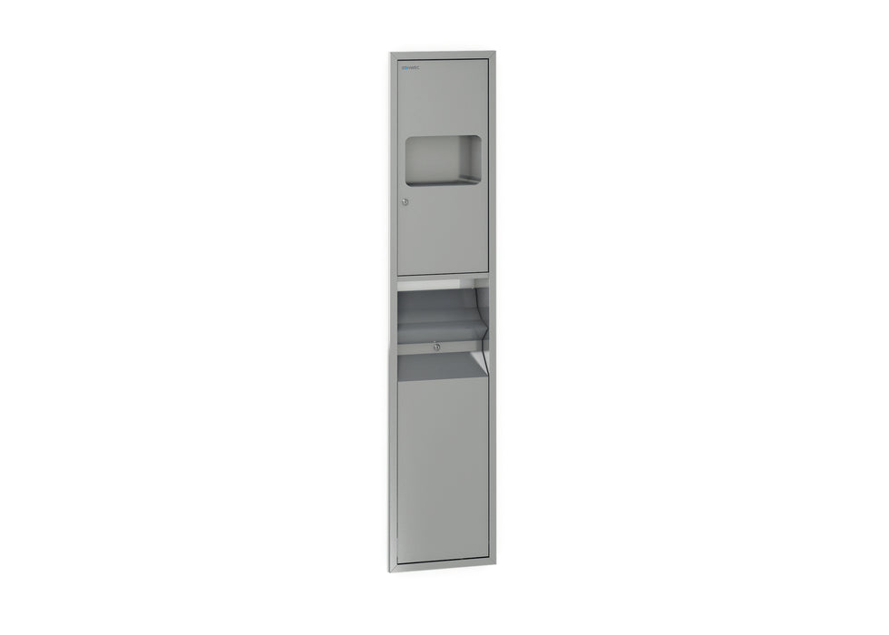 GENWEC GW09 01 04 01 Mueble Compacto Secamanos Dispensador Papelera Satinado