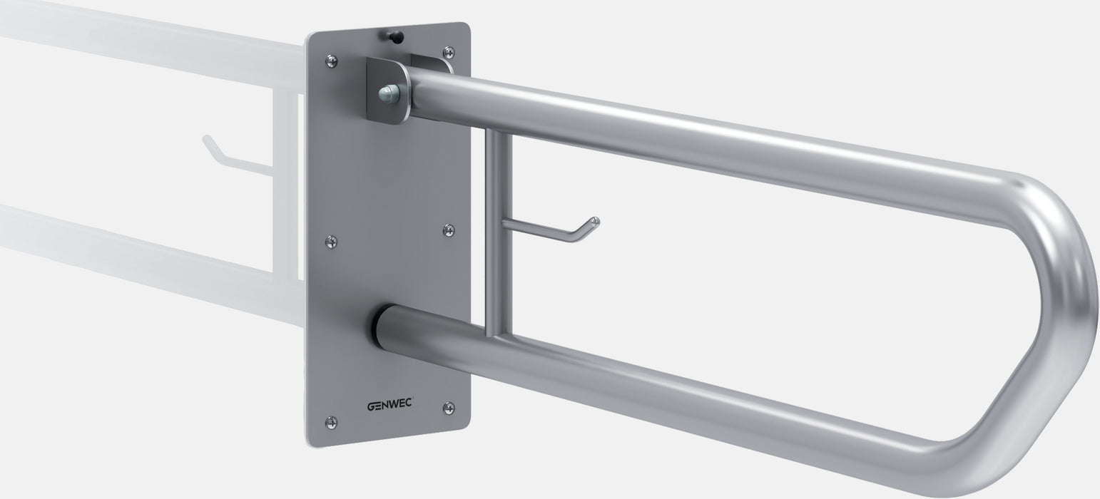 GENWEC GW11 07 03 00 Barra Abatible 800 mm Portarollos Acero Blanco Blanco