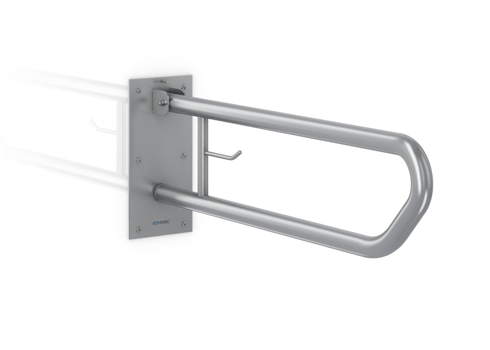 GENWEC GW11 07 04 01 Barra Abatible 800 mm Portarollos Inox Satinado Satinado