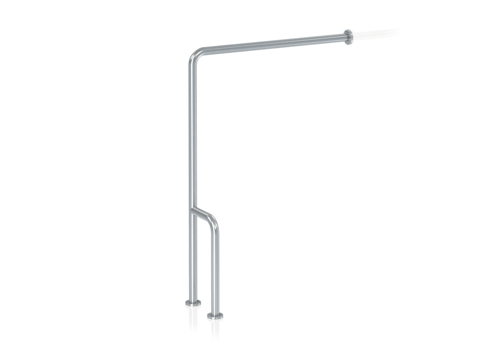 GENWEC GW11 12 04 01 Barra 90 Pared A Suelo Inox Satinada Izquierda Satinado