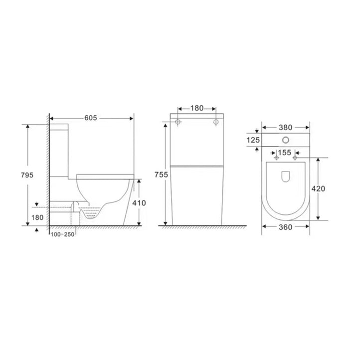 NOVOBATH VENETO Inodoro Rimless Completo Compacto Blanco