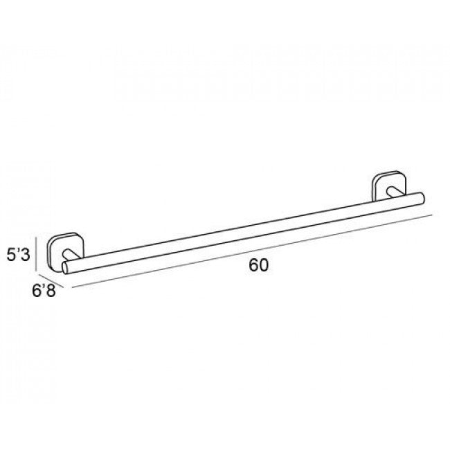 MANILLONS TORRENT 01561002 BASSIC Toallero Barra 60 Pegar Cromo