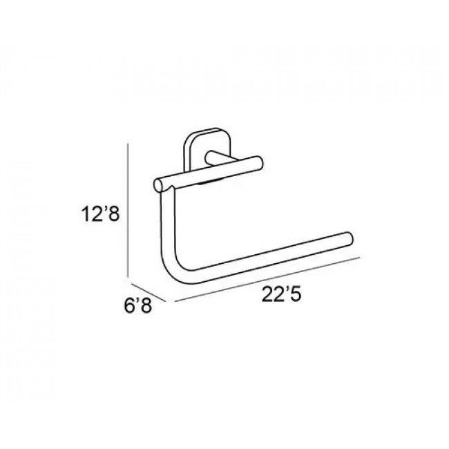 MANILLONS TORRENT 01563002 BASSIC Toallero Anilla Pegar Cromo