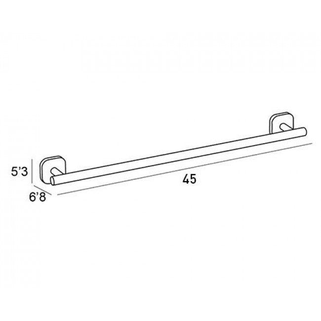 MANILLONS TORRENT 01578002 BASSIC Toallero Barra 45 Pegar Cromo