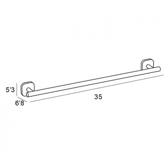 MANILLONS TORRENT 01591002 BASSIC Toallero Barra 35 Pegar Cromo