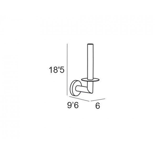 MANILLONS TORRENT 06598012 ECO Portarrollos Reserva Pegar Inox Cepillado