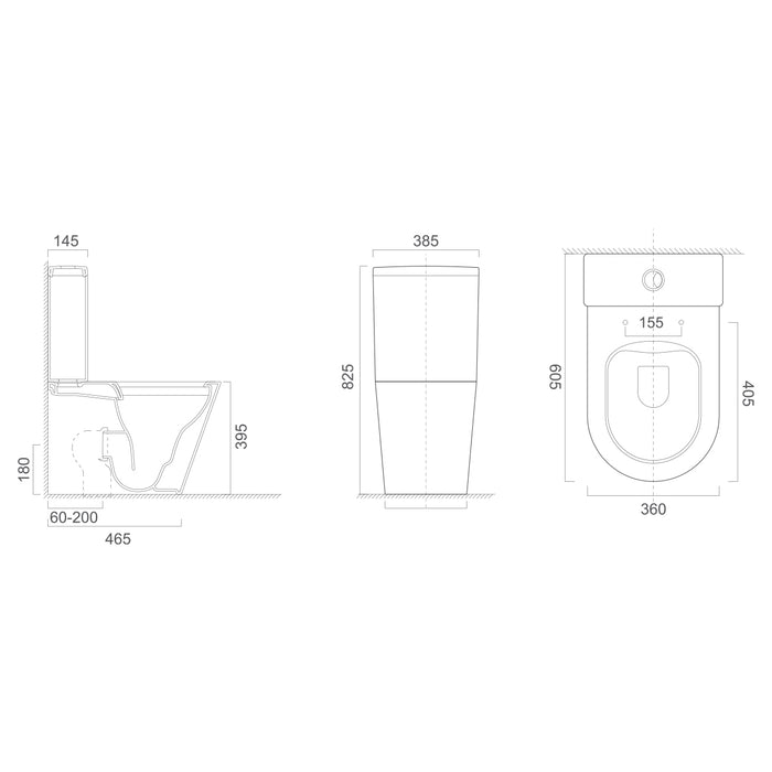 AQUORE 388904 TURÍN ECO BREEAM Inodoro Rimless Completo Blanco