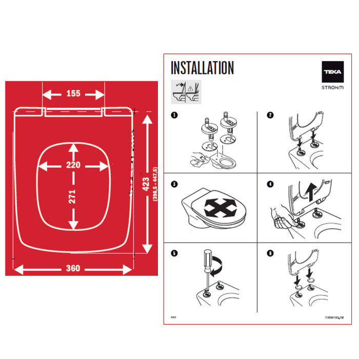 STROHM TEKA 720064900 CUADRO Tapa WC Universal