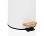 ANDREA HOUSE BA19300 Papelera Pedal 3 L Madera/Metal Blanco 24/48 Horas Andrea House 