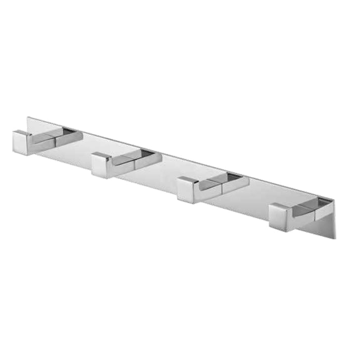 MEDITERRANEA 6101401 Percha Cuádruple Adhesivo Cromo