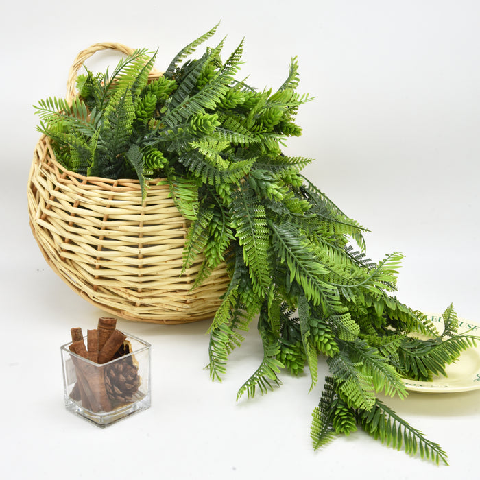 BONERVA MAL1232 Planta Artificial Colgante Helecho