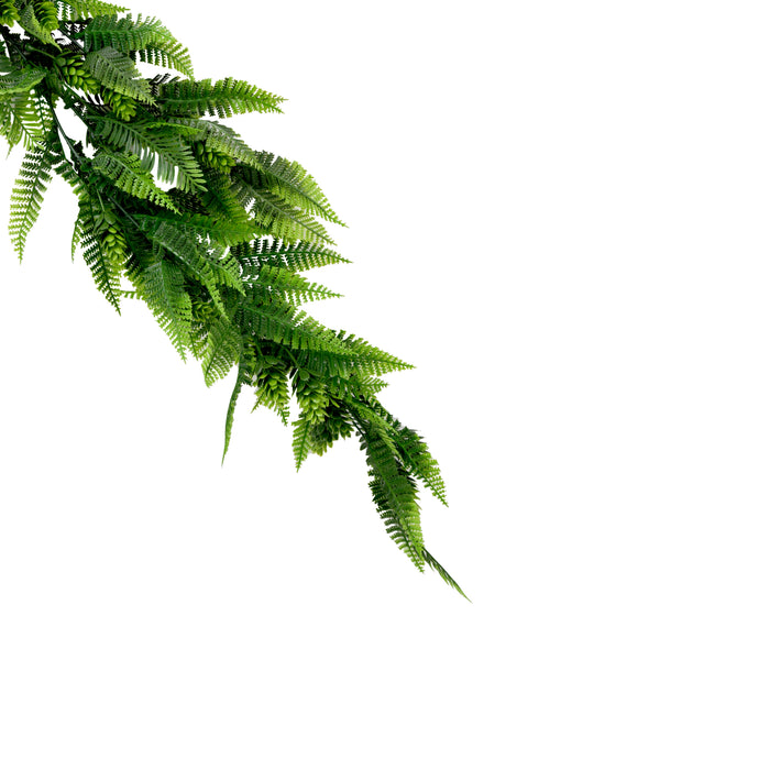 BONERVA MAL1232 Planta Artificial Colgante Helecho