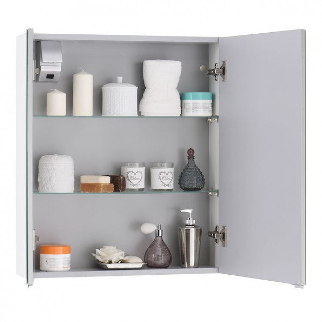 ROYO 123033 APOLO Camerino LED con Espejo 2 Puertas 60 cm Blanco Brillo