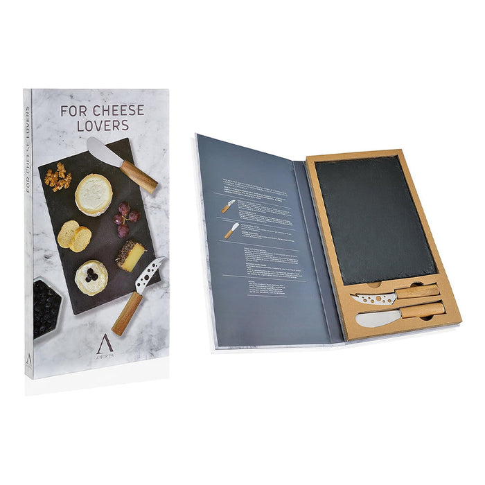 ANDREA HOUSE CC65019 Set 2 Cuchillos Queso con Tabla Pizarra Rectangular