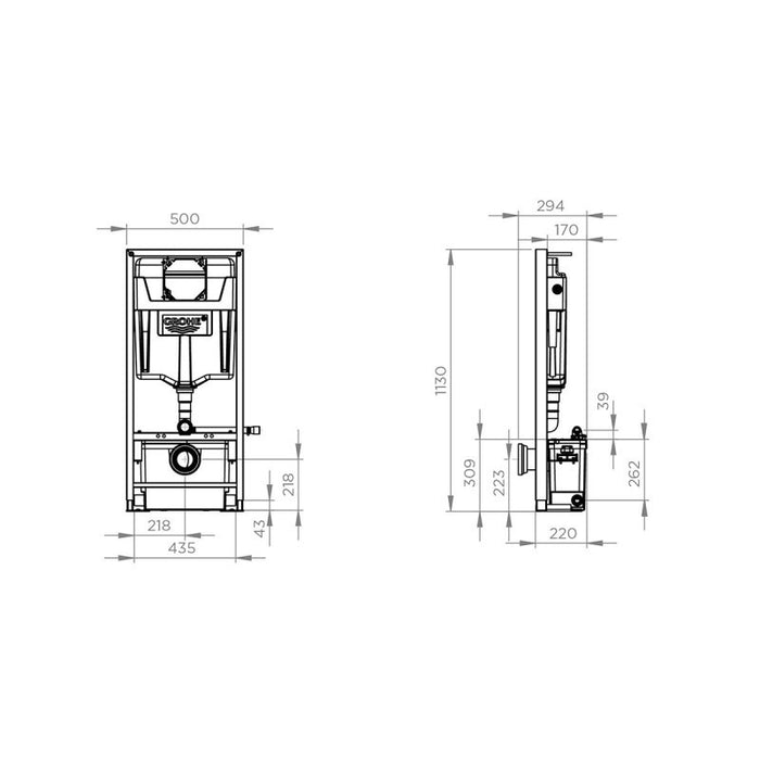 SFA 0100832 SANIWALL PRO UP Conjunto Bastidor+Triturador