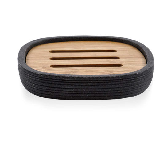 BATHSTAGE 64266 B-KUBIC Jabonera Negro Madera